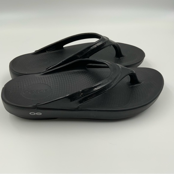 Oofos OOlala Black Women’s Thong Recovery Flip Flops Sandals. US Size W10/41. - Picture 3 of 7